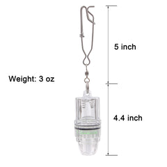 Close-up of AGOOL deep drop light shining underwater