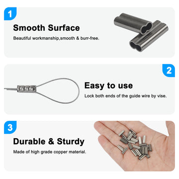 AGOOL crimp sleeves kit in reusable box interior tray