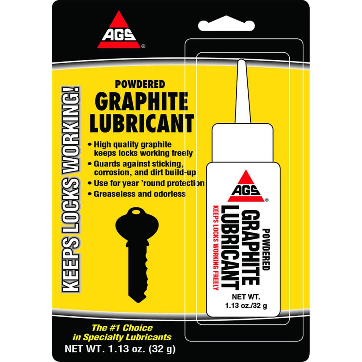 Ags Mr Zip Graphite Powdered Lubricant 1.13 Oz Bottle