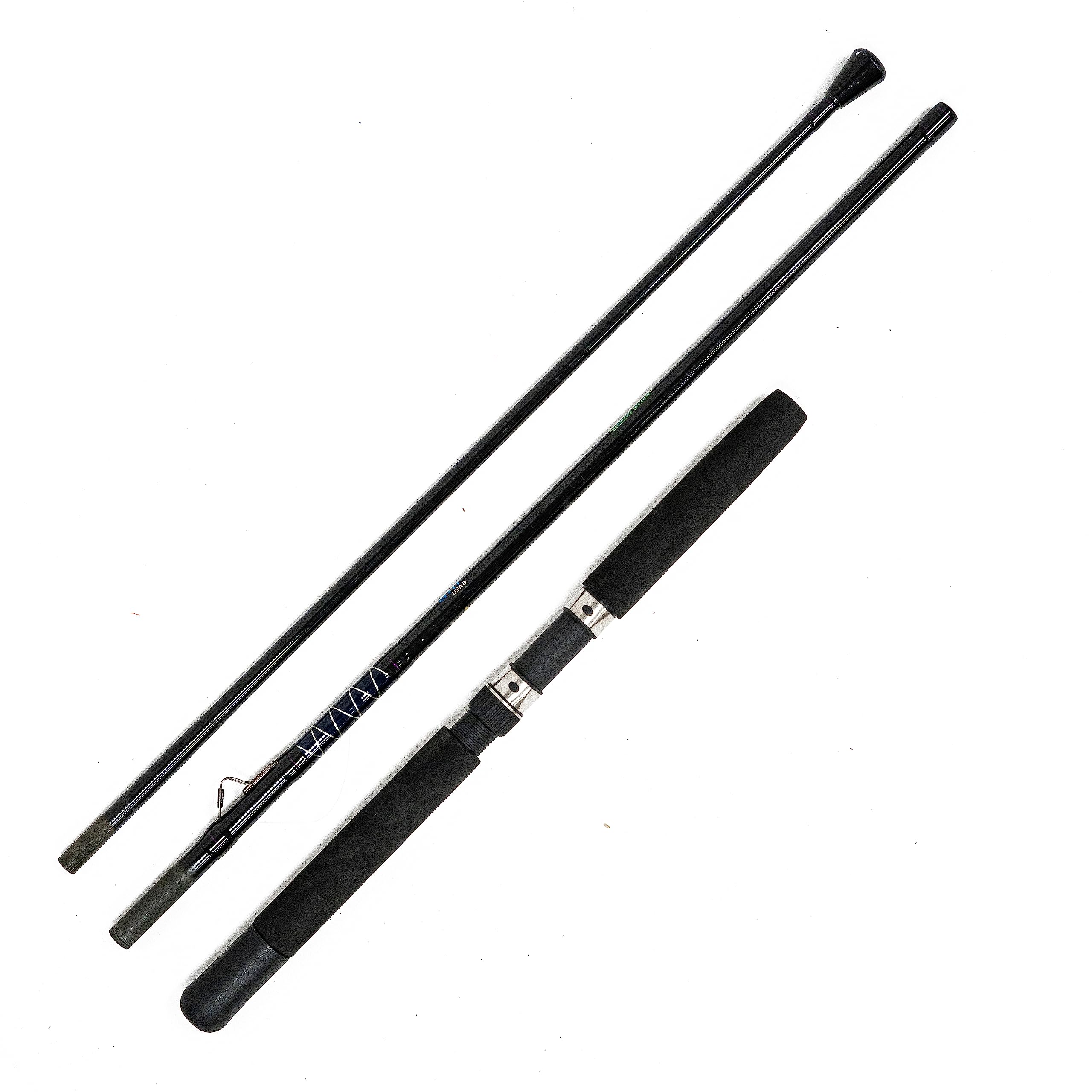 Sabiki rig threaded into rod blank to prevent tangles