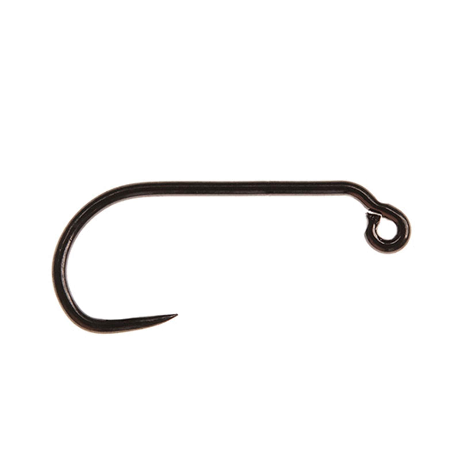 Ahrex FW555 barbless CZ mini jig hook in black nickel for precise Czech nymphing
