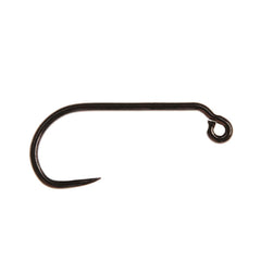 Ahrex FW555 barbless CZ mini jig hook in black nickel for precise Czech nymphing