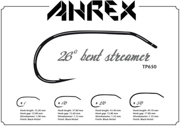 Ahrex Bent Streamer Hook wedge deer-hair head view highlighting action-ready design