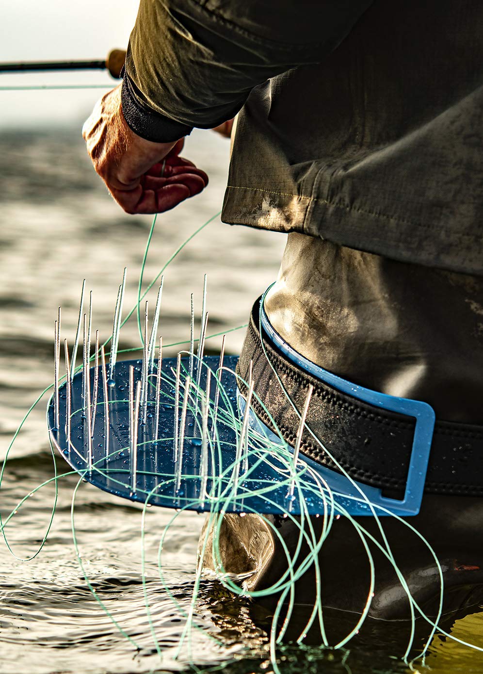 Ahrex Flexistripper in action catching line with minimal tangling.