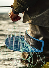 Ahrex Flexistripper in action catching line with minimal tangling.
