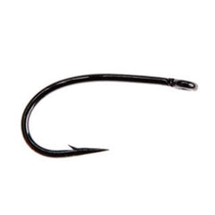 Ahrex FW 510 curved dry hook for dry fly patterns with sharp point and black nickel finish