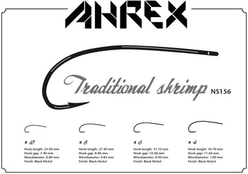 Ahrex Ns156 Nordic Salt hook package shows 18 hooks per pack and a clean black nickel finish