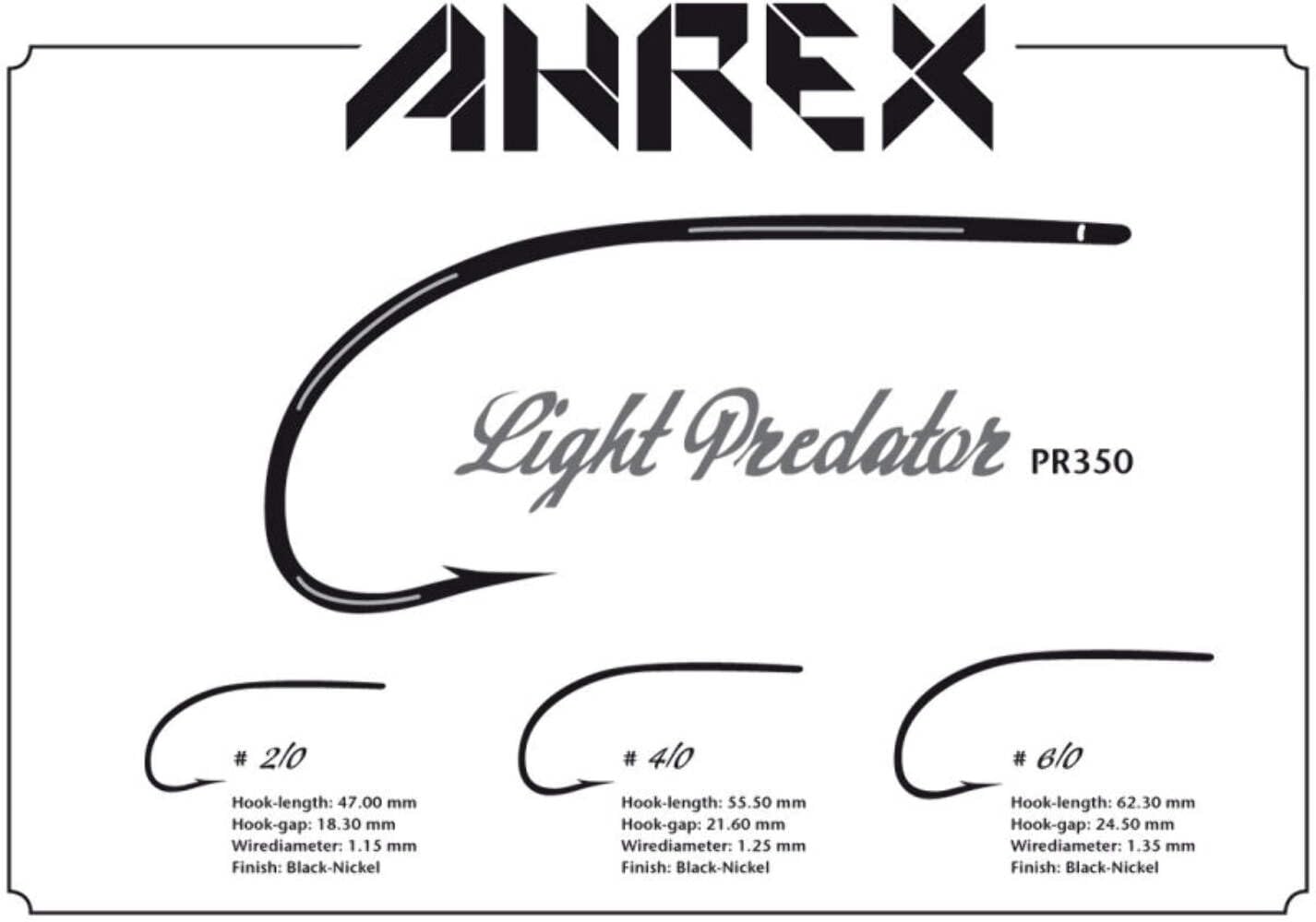 Ahrex PR35040 packaging highlights size 4/0 for quick selection and ordering.