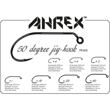 Ahrex PR360 barbed curved jig hook for secure hookups.
