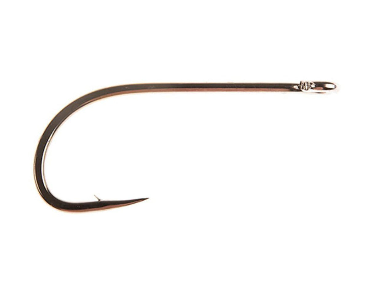 Ahrex SA220 Size 2 straight-eye hook closeup for versatile saltwater flies