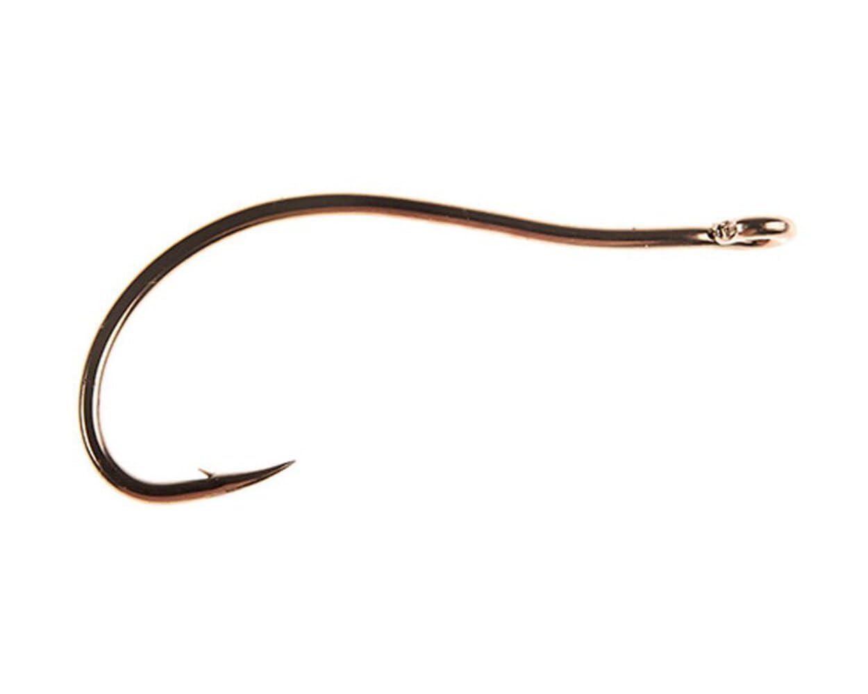Ahrex SA250 saltwater shrimp hook size 8 close-up, sharp barb for secure hookups
