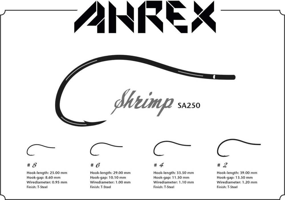 Ahrex SA250 straight eye hook with heavy wire for durable saltwater rigs.