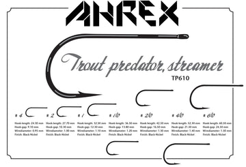 Ahrex TP610 hook size 1, side view, chemically sharpened for confident hook-ups.