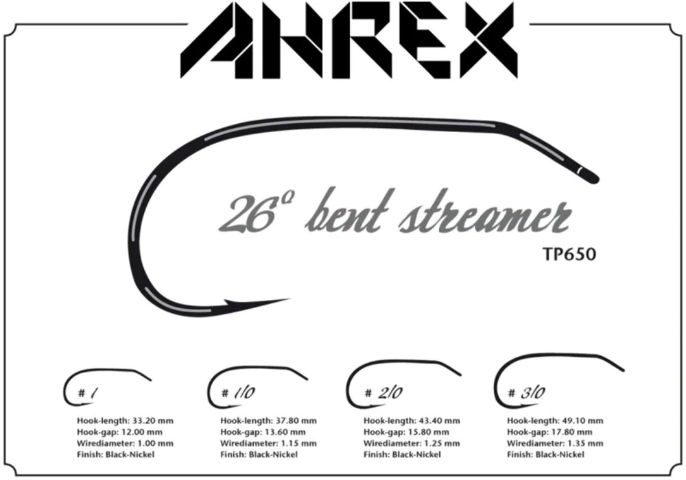 Ahrex TP650 wedge-head design shown on articulated streamer for lifelike action