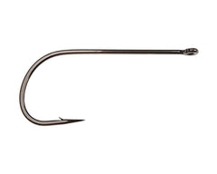 Ahrex Trout Predator Streamer Light Hook closeup shows black nickel finish and a chemically sharpened point.