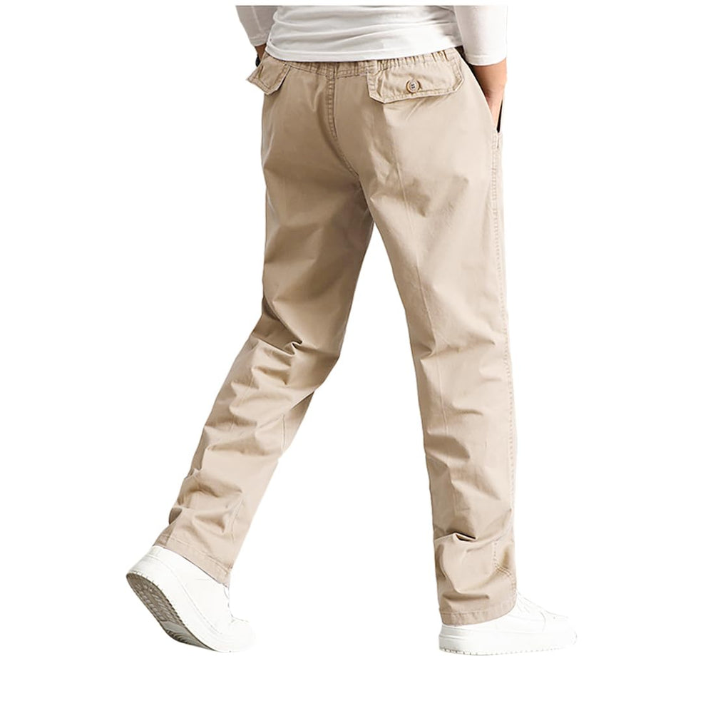 AIFARLD cargo pants beige fabric close-up emphasizes breathable cotton feel for comfort