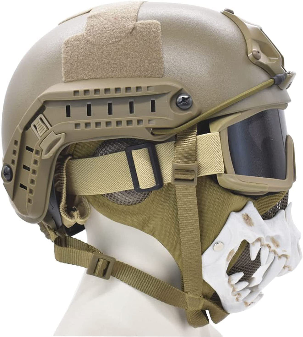 Aifordge MICH foldable mask demonstrates flexible metal mesh for comfortable, breathable protection.