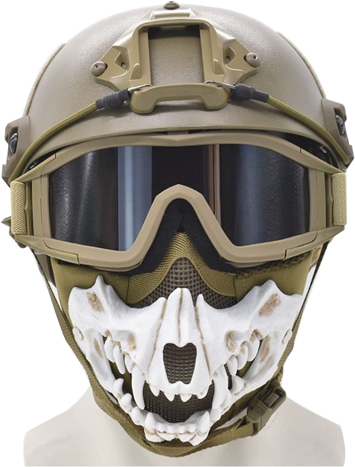 Aifordge MICH helmet front view for rugged head protection during airsoft and paintball.