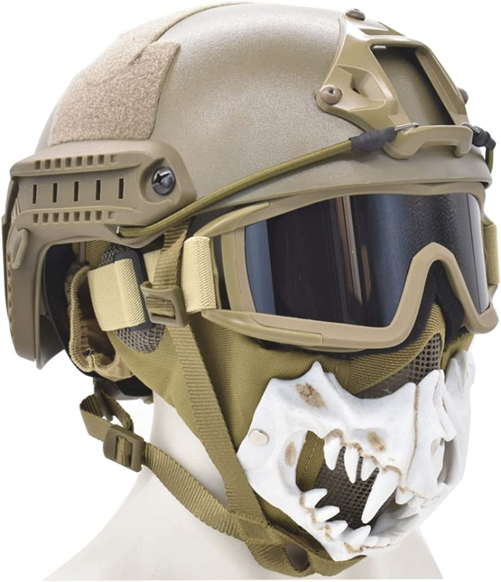 Aifordge MICH helmet side view highlighting sturdy shell for durable field use.
