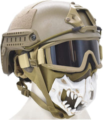 Aifordge MICH helmet side view highlighting sturdy shell for durable field use.