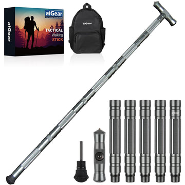 aiGear G2 Tactical Stick assembled for trekking support