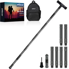 aiGear G2 Tactical Stick balance view shows stable support on rugged trails