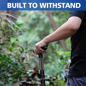 aiGear G2 tactical stick convertible handle enables quick cane-to-pole switch during treks