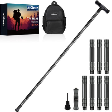 aiGear G2 Tactical Stick extended length demonstrates rugged trail readiness