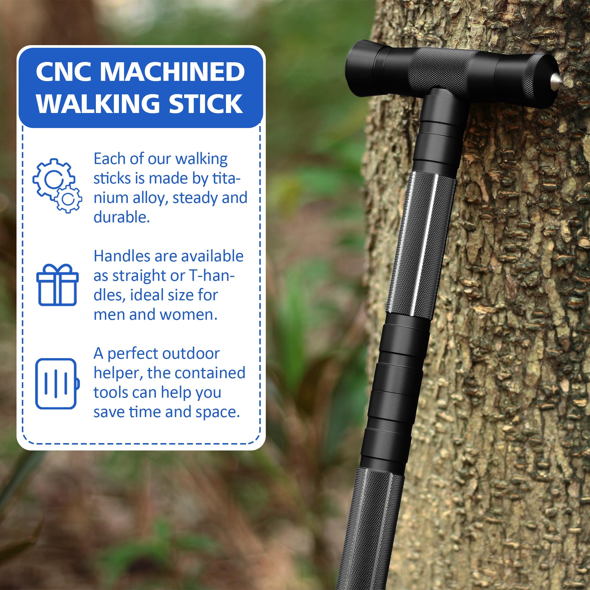 aiGear G2 Tactical Stick with multitool visible for versatile field readiness.