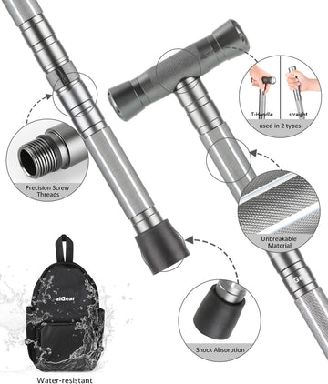 aiGear G3 adjustable length design fits different heights and terrains.