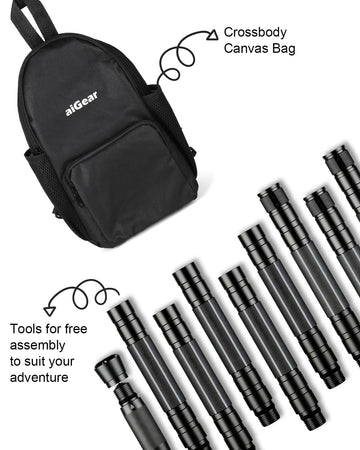 aiGear G3 Tactical Stick close-up tubes reveals reinforced joint design for rugged durability.