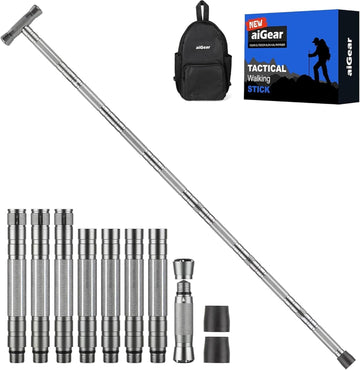 aiGear G3 tactical stick with extended handle for a comfortable trekking grip.