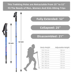 Aihoye trekking poles anti-shock design reduces wrist strain during strides.