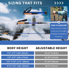 Aihoye Trekking Poles quick flip-lock ensures fast, secure height adjustments.