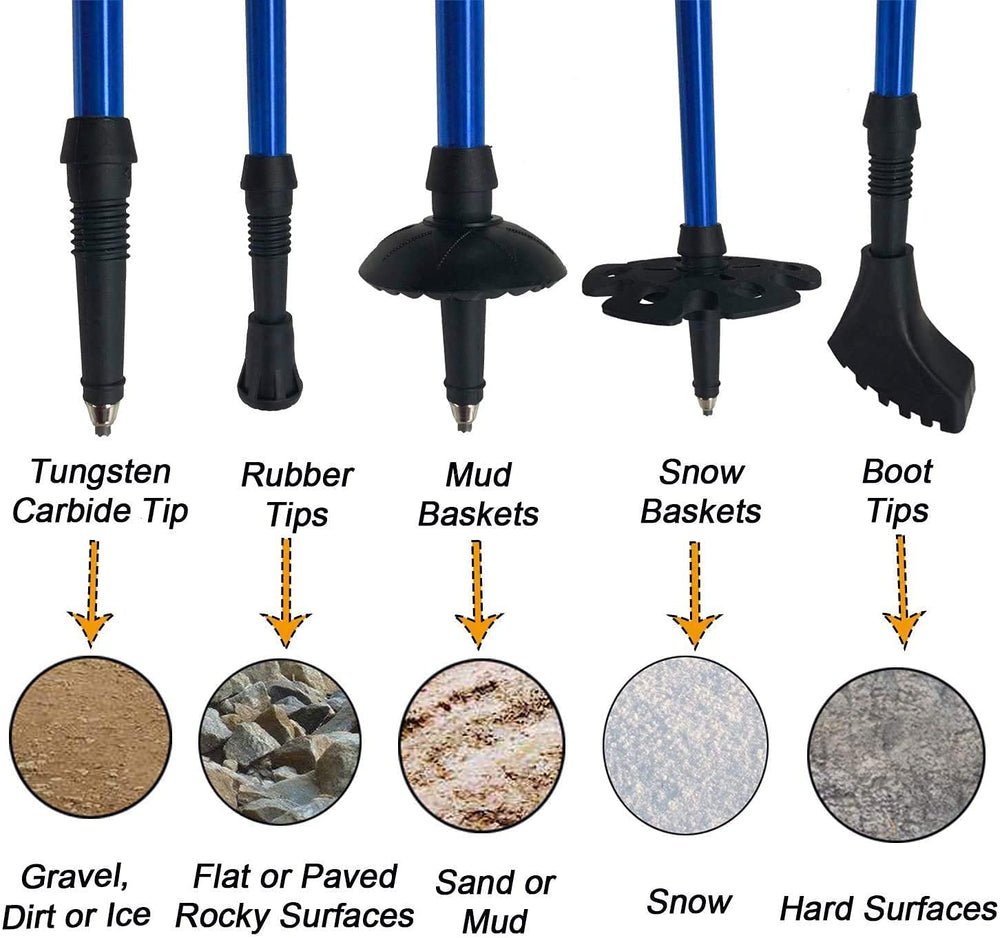 Aihoye trekking poles replacement tips pack extends trail readiness and reliability.