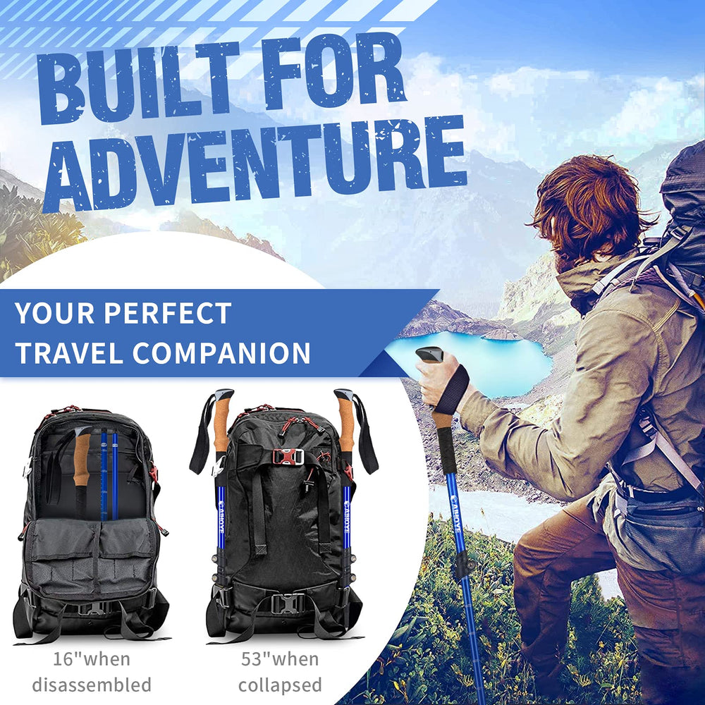 Aihoye Trekking Poles two-pack offers flexibility for hikers.