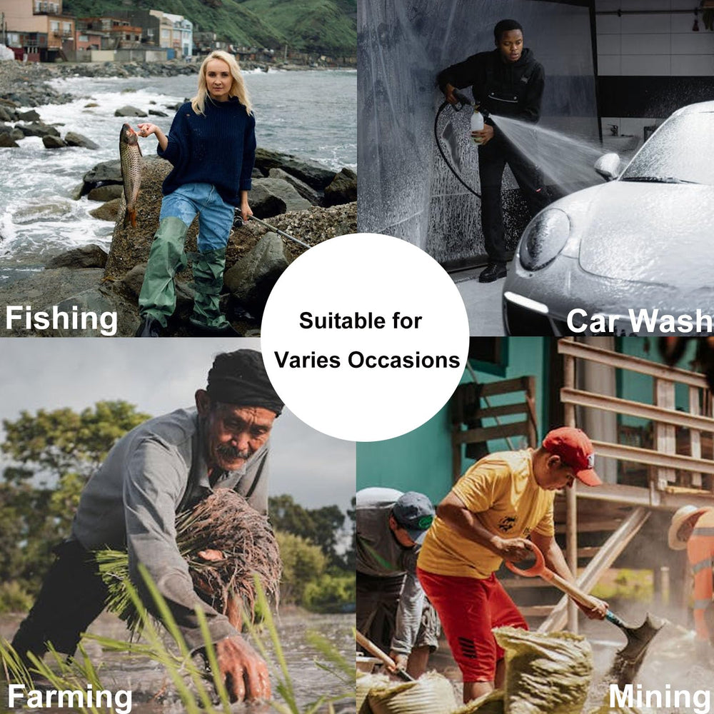 Aikelai waders folded compactly for travel and all-season use.