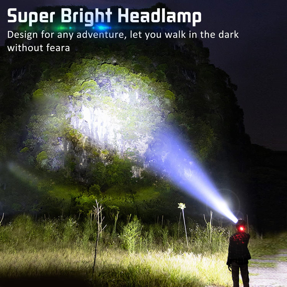 Aikertec headlamp with motion sensor control for hands-free lighting