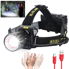 Aikertec headlamp rechargeable 5000mAh shining bright for camping use
