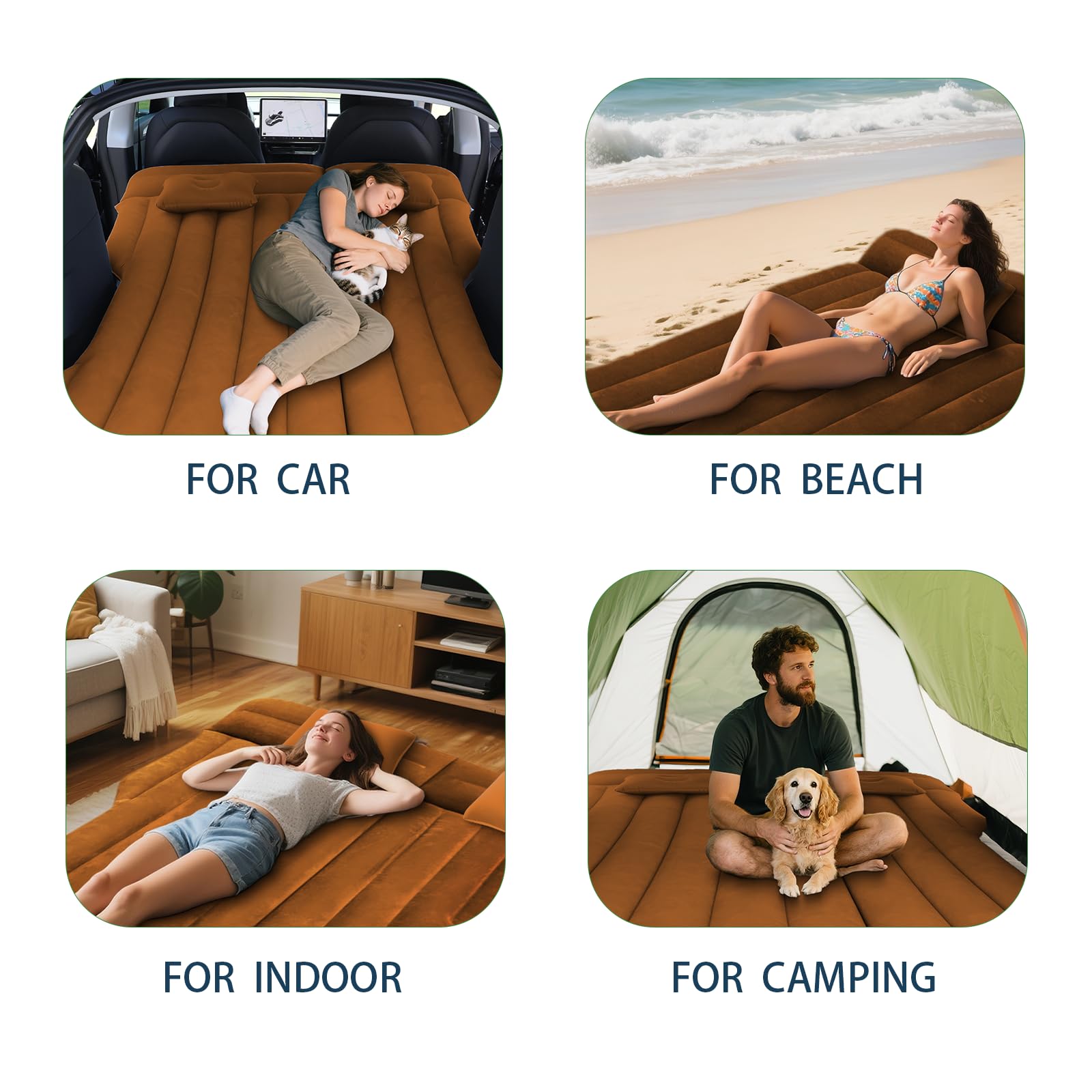 AIKIDS size 190x130 cm provides a spacious sleeping area for car camping.