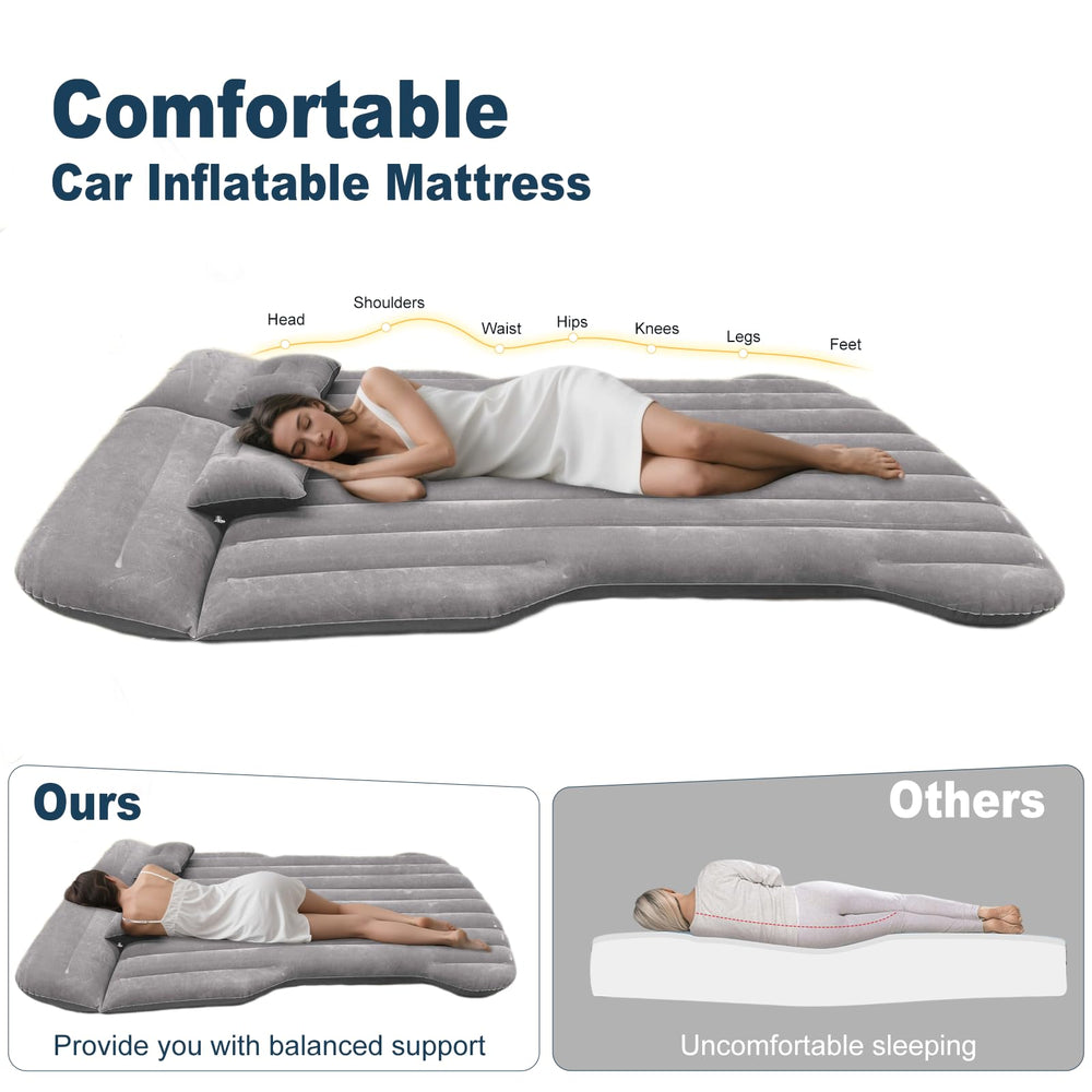 AIKIDS car air mattress supports camping and road trips with flexible layout.
