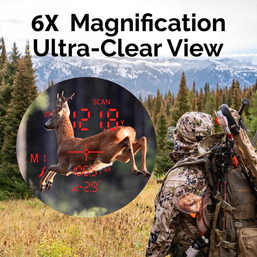 AILEMON rangefinder red display and dual-view for clearer targeting