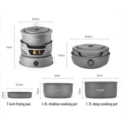 Ailgely 1.7 L pot in use for quick boiling on trail