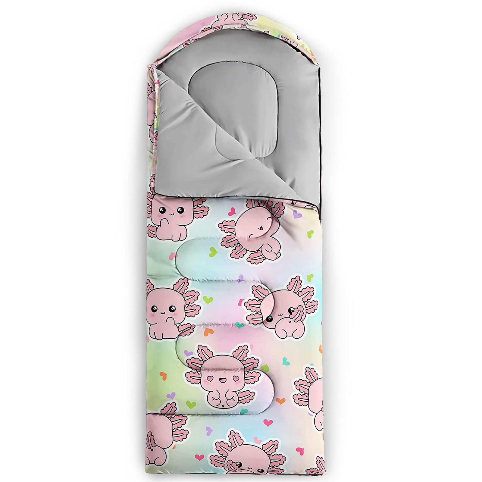 AILONEN axolotl sleeping bag is easy to clean by hand or machine wash.