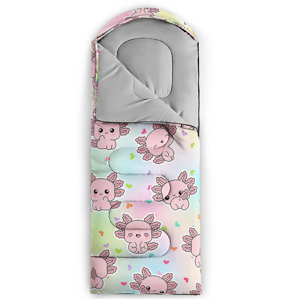 AILONEN axolotl sleeping bag is easy to clean by hand or machine wash.