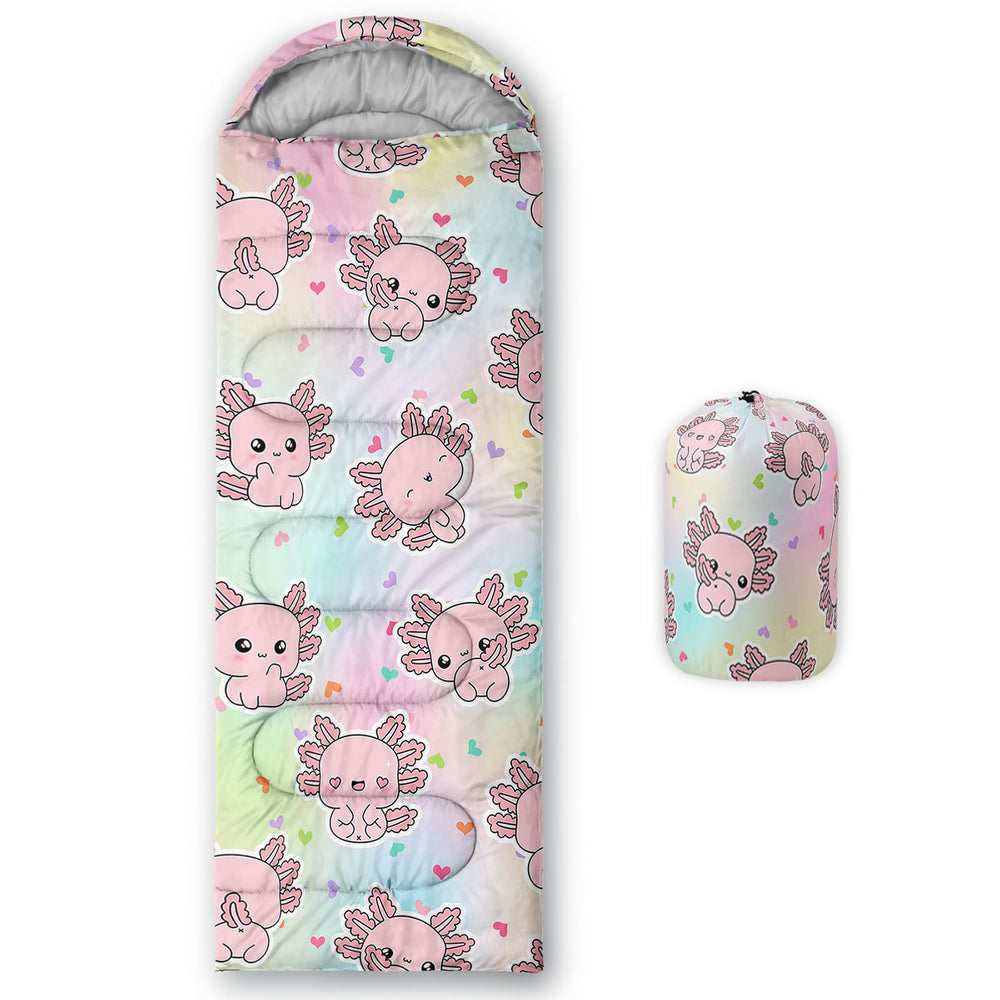 AILONEN axolotl sleeping bag outer fabric keeps you dry during unexpected rain on camping trips.