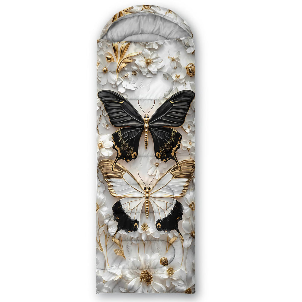 AILONEN butterfly sleeping bag includes carrying bag for effortless portability.