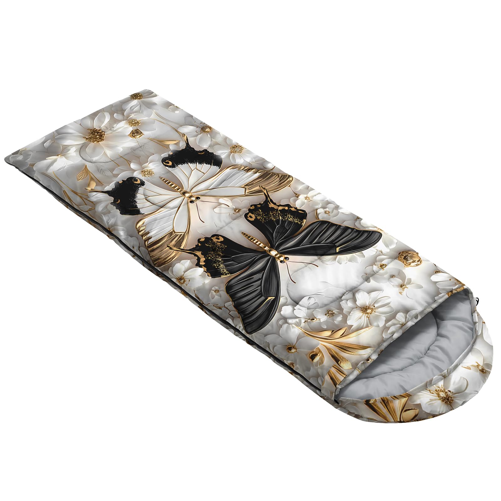 AILONEN butterfly sleeping bag hood adjustment ensures snug warmth during chilly evenings.