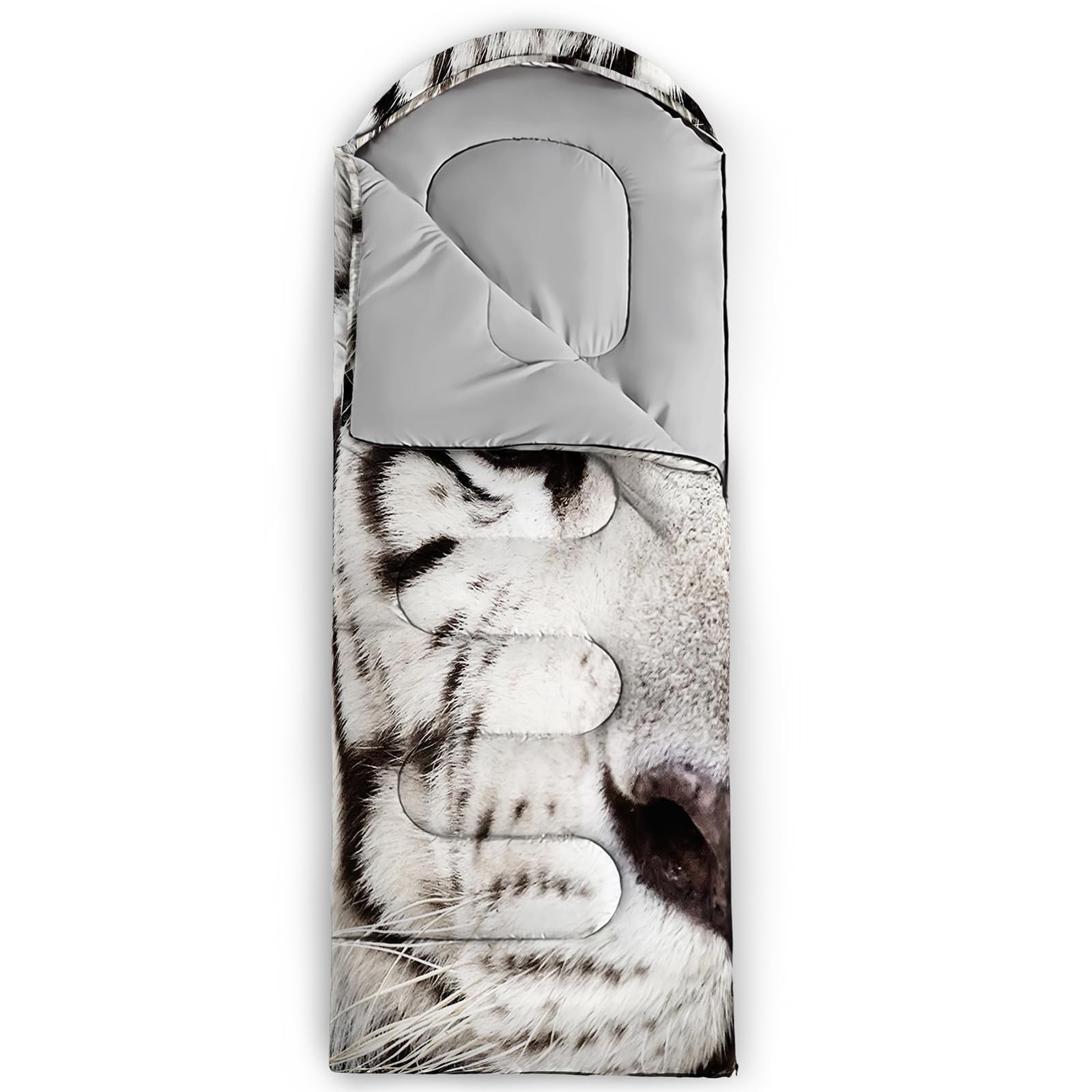 AILONEN White Tiger sleeping bag 3-season usage for versatile outdoors
