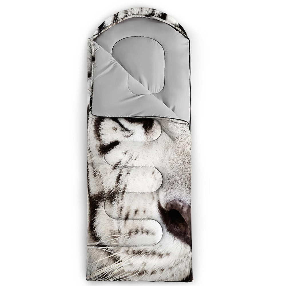 AILONEN White Tiger sleeping bag 3-season usage for versatile outdoors